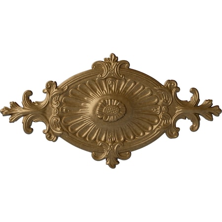 Ekena Millwork Quentin Ceiling Medallion, Hand-Painted Pale Gold, 23 1/2"W x 12 1/4"H x 1 1/2"P CM23RO1PAS